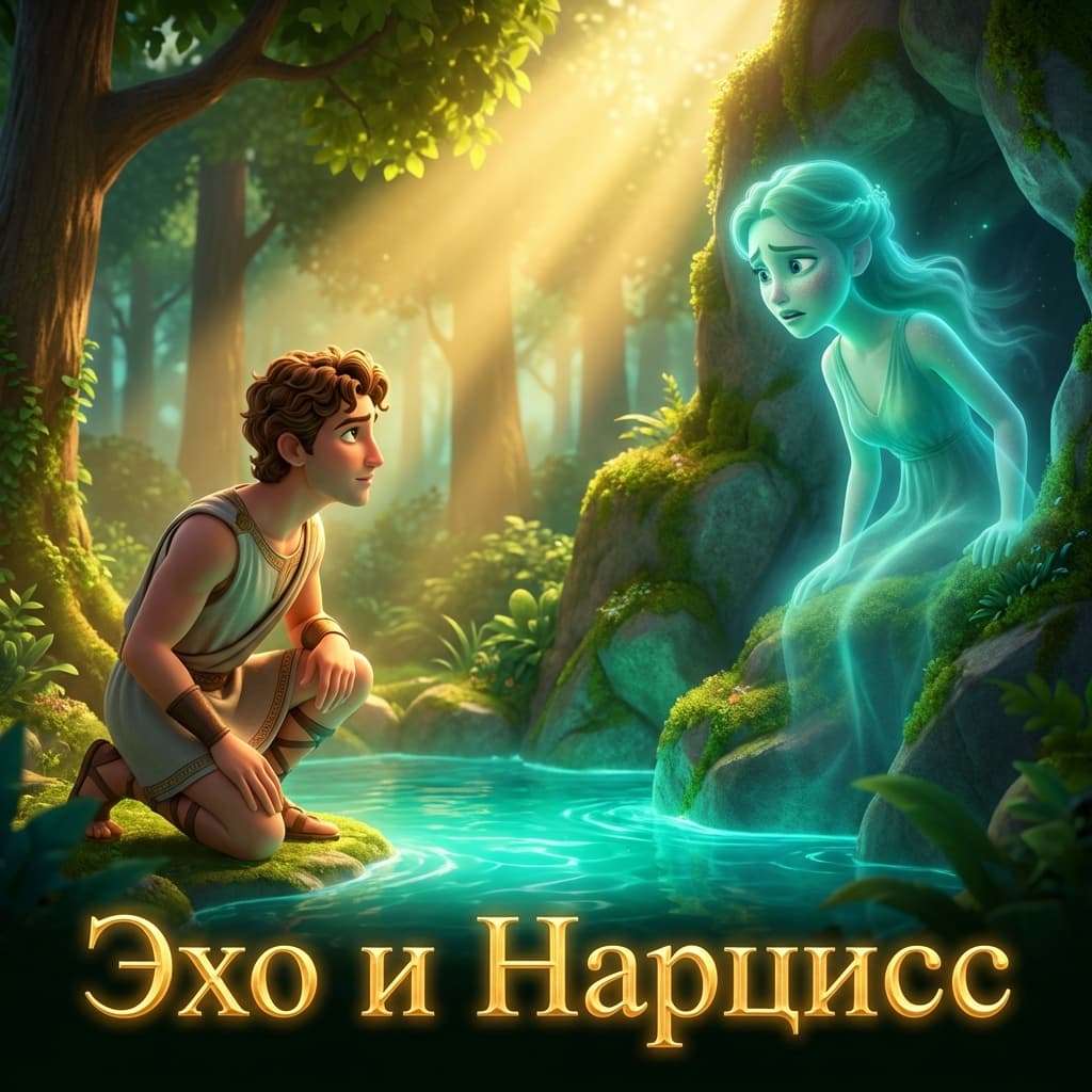 История Эхо и Нарцисса: Сказка об Одержимости и Потерянных Голосах