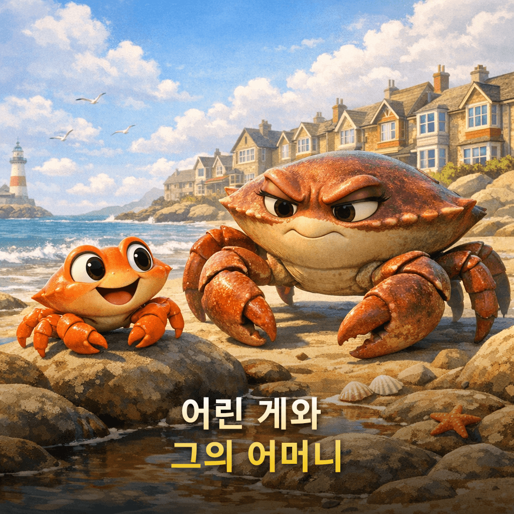 어린 게와 그의 어머니